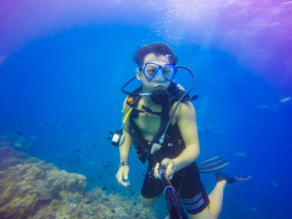 Underwater filmmaking great barrier reef