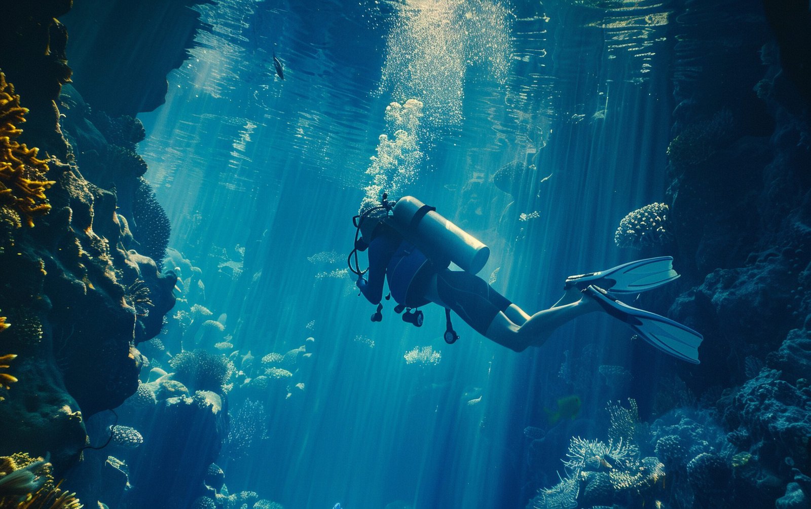 Scuba diving great barrier reef