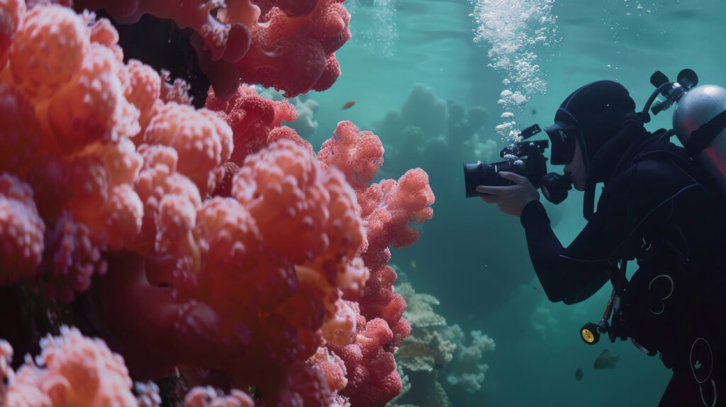 Scuba diving great barrier reef
